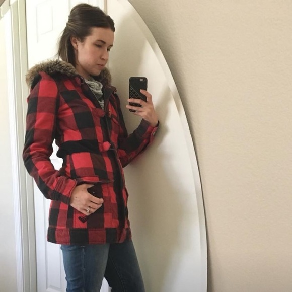 Roxy Jackets & Blazers - Plaid Roxy Coat